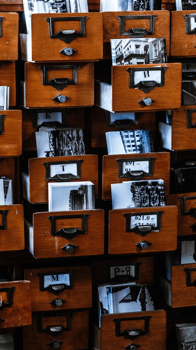 a bunch of drawers stacked on top of each other